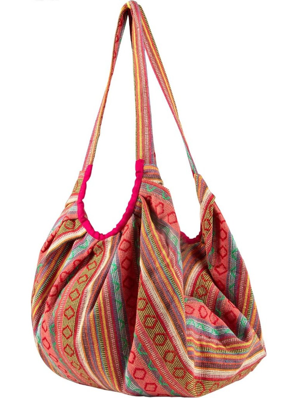 Tribe Azure Jacquard Cotton Shoulder Banana Style Fashion Travel Canvas Tote Bag